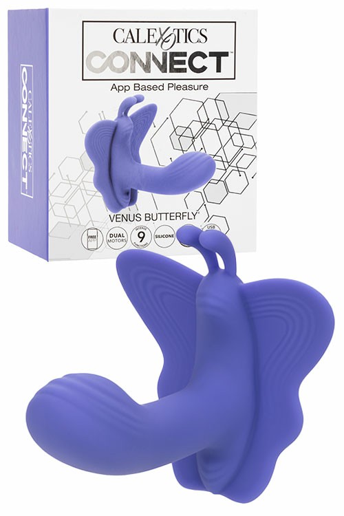 Connect Venus Butterfly 3.75″ App Controlled Vibrator Rabbit Vibrators Blue