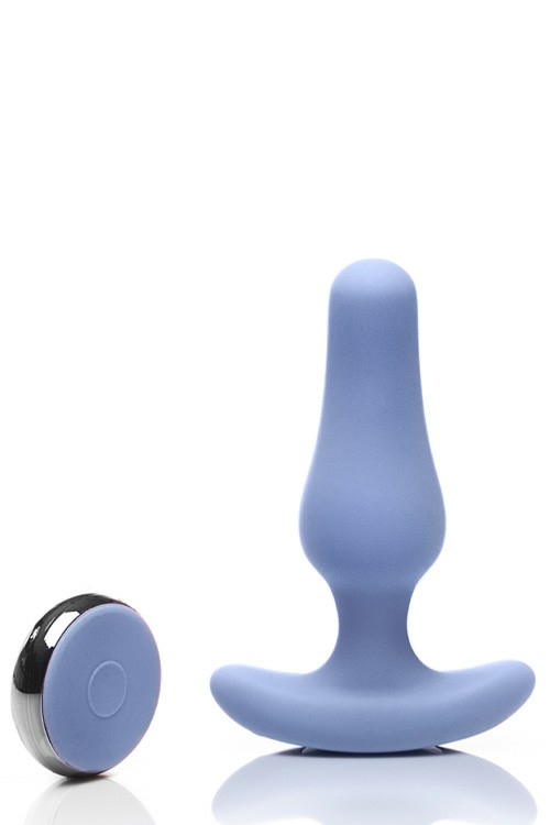 Dia 4.1″ Remote Controlled Vibrating Butt Plug Anal Toys Blue