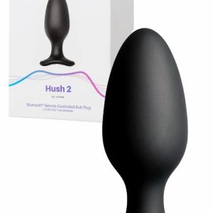 Hush 2 App Controlled 5.9″ Large Vibrating Butt Plug Anal Toys Black