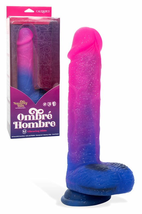 Naughty Bits Ombré Hombre Xl 8.5″ Vibrating Dildo Dildos Multi