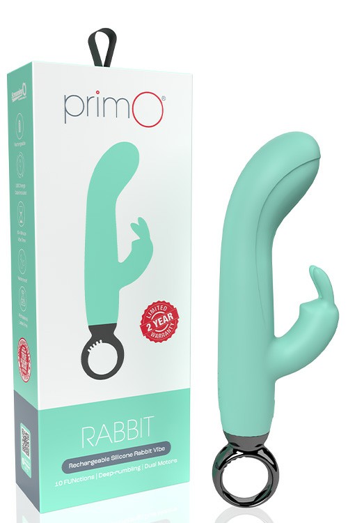 Primo Rabbit Vibrator With Flicking Clitoral Teaser Rabbit Vibrators Blue