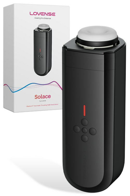 Solace App Controlled 11.6″ Auto Thrusting Masturbator Vibrating Masturbators Black