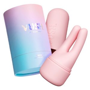 Swish 4.6″ Clitoral Vibrator With Dual Tips Clitoral Vibrators Light Pink