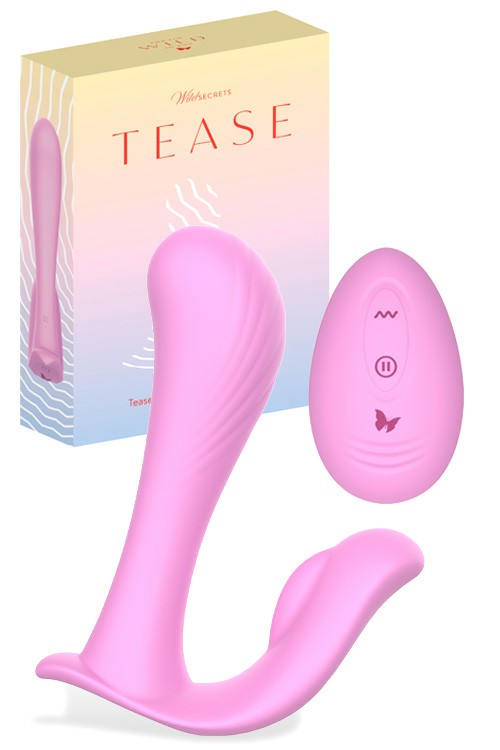 Tease Remote Controlled 4.7″ Internal Wearable Vibrator Vibrating Panties Pink